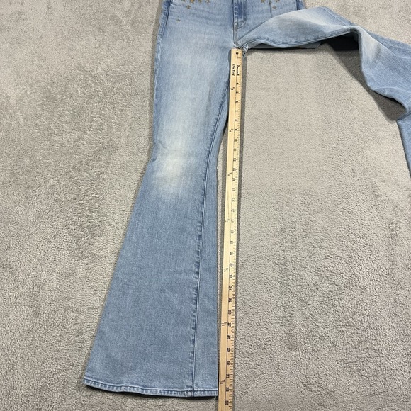 Mother Bowie Jeans Womens 25 The Super Cruiser Flare The Jean Genie Blue Denim - Picture 2 of 16